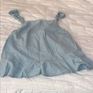 Madewell Denim Tank with Ruffle details